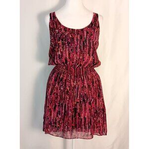 Aqua Bloomingdale’s Exclusive A-Line Tank Dress M Smocked Waist Lined Black